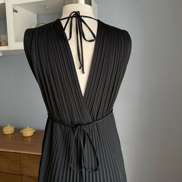 Vtg 70s Jody T Of California Grecian Disco Maxi Dress Size S/M Accordion Pleat - Picture 6 of 8